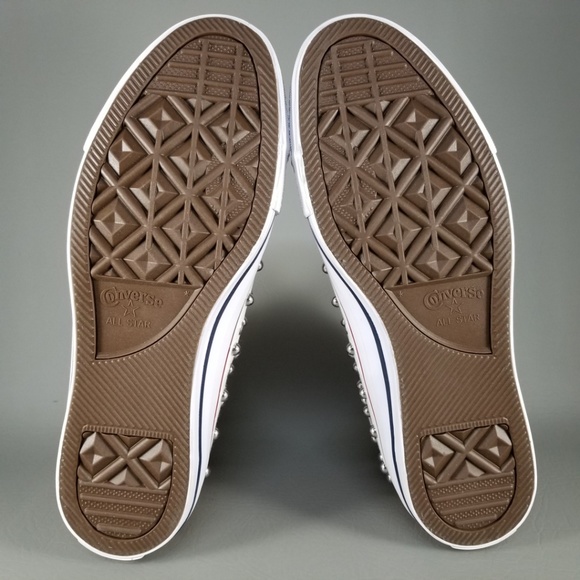 Converse CTAS Hi USA Flag Studded Shoes 10.5 White - Picture 7 of 8